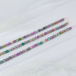 Бусины для украшений из Фосфосидерита и Варисцита (46 бусин) 39 см