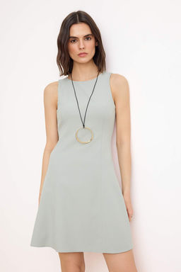 Siyah Etegi Volanl? Kal?n Ask?l? K?sa / Mini Esnek Dokuma Elbise TWOSS26EL00437 - Trendyolmilla фото 6