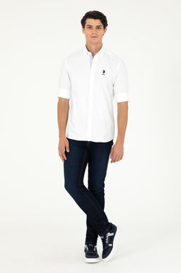 Мужская белая рубашка с длинным рукавом - U.s. polo assn фото 11