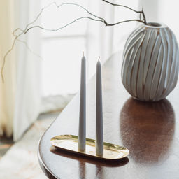 Набор свечей столовых 255мм 2шт Светло-серый - Уютности фото 2