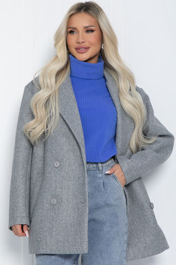 Пальто Я в теме (серое) Б12484-7 - Lt collection фото 5