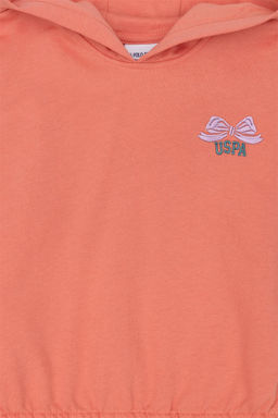 U. S. Polo Assn Толстовка с капюшоном цвета лосося для девочек - U.s. polo assn фото 10