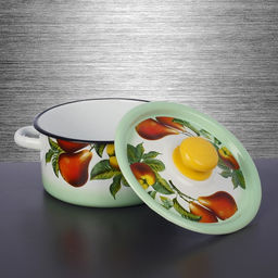 Кастрюля, 2 л, пластмассовая ручка, тонирование МИКС