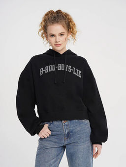 101277 Толстовка с капюшоном (футер-трехнитка) ЧЕРНЫЙ