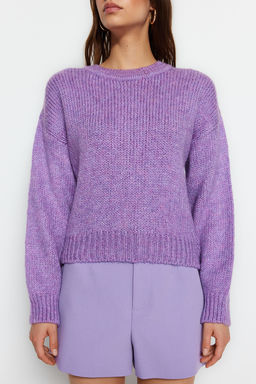 Ekru Genis Kal?p Yumusak Dokulu Basic Triko Kazak TWOAW23KZ00185 - Trendyolmilla фото 19