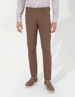 A__k Kahverengi Slim Fit Kanvas Pantolon - Pierre cardin фото 2