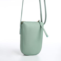 Сумка женская кросс-боди на молнии, 14×3.5×17 см, зелёная