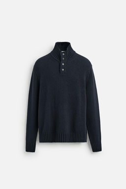 COTTON-WOOL BLEND BUTTON-UP SWEATER - Zara фото 16