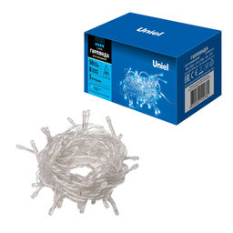 ULD-S0500-050/DTA BLUE IP20 Гирлянда светодиодная с контроллером, 5м. 50 светодиодов. Синий свет. Провод прозрачный. ТМ Uniel