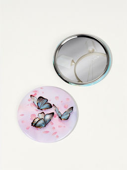 Цена за 2 шт. Зеркало карманное «Бабочки», d=7 см, МИКС