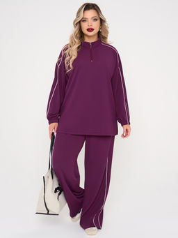 Джемпер 0431-1с сливовый