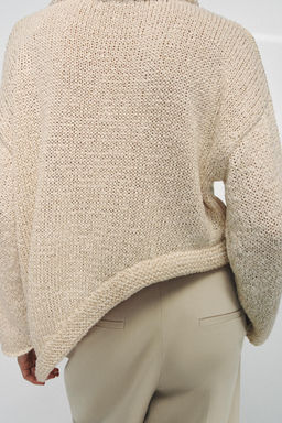 JERSEY PUNTO ASIM?TRICO / Crudo / Beige - Zara фото 3