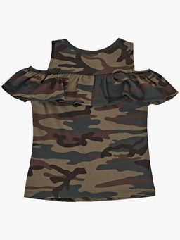 Футболка для девочки UD 4698 хаки камуфляж - Mini maxi фото 5