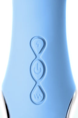 Вибратор с электростимуляцией PHYSICS GALVANI VIBE, силикон, голубой, 21 см - Toyfa фото 13