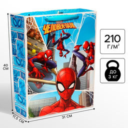 Пакет подарочный, 31×40×11.5 см, упаковка, Человек-паук