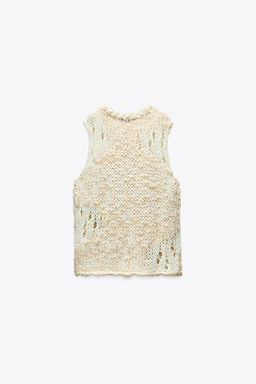 OVERSIZE KNIT SLEEVELESS JUMPER - Zara фото 8