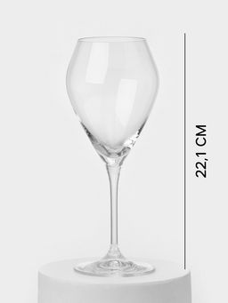 Бокалы для вина «Брависсимо», 420 мл, набор 6 шт., стекло, прозрачные