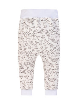 Ползункиштанишки короткие молочные принт дино