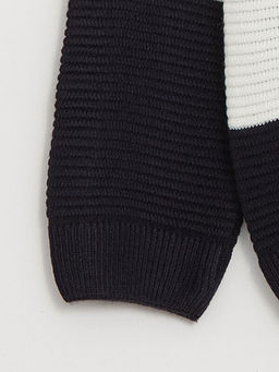 Bisiklet Yaka ?izgili Uzun Kollu Erkek ?ocuk Triko Kazak - Waikiki фото 3