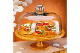 Блюдо сервировочное на ножке 31,5*31,5*28,5 см + стеклянная крышка - Elan gallery фото 17