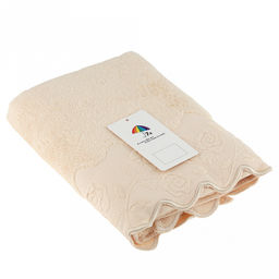 Полотенце махровое "Утренняя роза" 50х90см, хлопок 100%, бежевый (Китай)