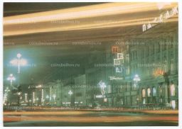 Открытка Ленинград Невский проспект вечером