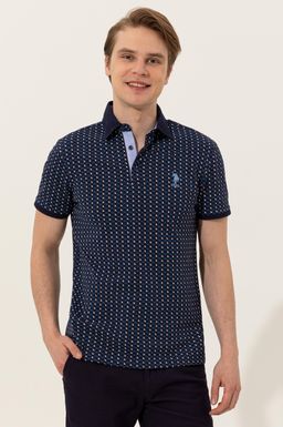 U. S. Polo Assn Мужская темно-синяя футболка с воротником-поло