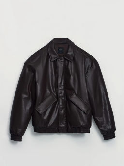 Утепленный бомбер из экокожи / Zarina