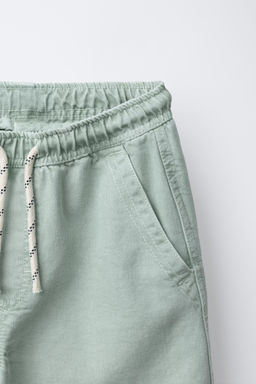 STRAIGHT FLOWING TWILL BERMUDA SHORTS