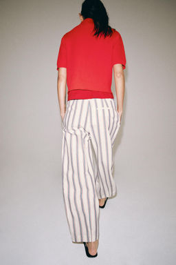 PANTAL?N BALLOON RAYAS ZW COLLECTION / Crudo - Zara фото 5