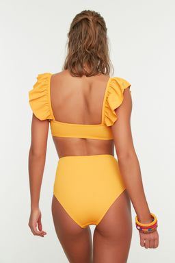 TRENDYOLMILLA Fusya Bralet F?rf?rl? Dokulu Yuksek Bel Hipster Bikini Tak?m? TBESS22BT0049 фото 12