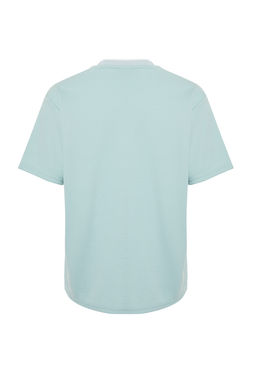 TRENDYOL MAN Premium Tas Oversize/Genis Kesim Triko Bantl? Dokulu Pike T-Shirt TMNSS23TS00079 - Trendyolmilla фото 47
