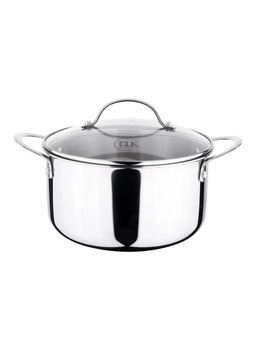 Кастрюля с крышкой стеклянной из нержавеющей стали (3-х слойный) 20x11.5 см (3 л), арт. 3500-20 - D.L.K. фото 4