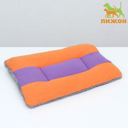 Матрас для животных, двухсторонний, 50 х 40 см, оранжевый/сиреневый