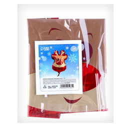 Цена за 5 шт. Воздушный шар фольгированный 12" «Новогодний олень»