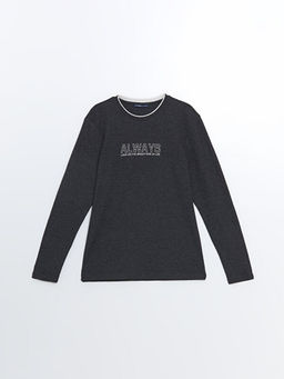 Bisiklet Yaka Uzun Kollu Erkek Sweatshirt