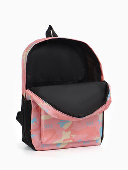 Рюкзак школьный на молнии, с карманами, с принтом, размер 30?13?42 см, тёмно-синий/чёрный