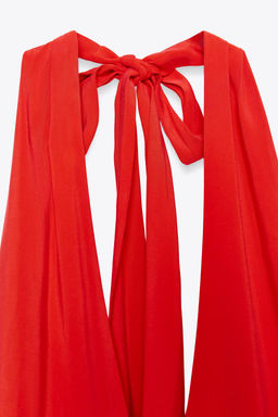 HALTER MIDI DRESS WITH TIE - Zara фото 5
