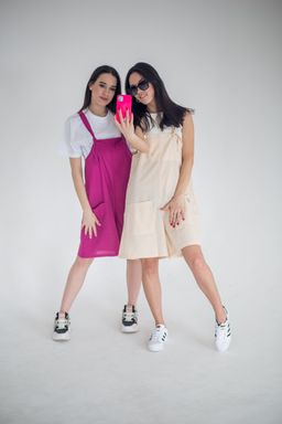 ЛЁН 100% комфортный омбинезон Кэри цвет фуксия - Knitka wear фото 5