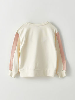 Bisiklet Yaka Bask?l? Uzun Kollu K?z ?ocuk Sweatshirt - Waikiki фото 3