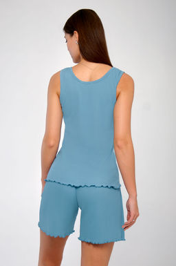 Арт. 9156/2 Пижама с шортами 42-50 (5 шт) Цвет:верх-голубой,низ-голубой - Калинка фото 20