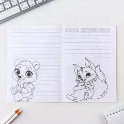 Цена за 10 шт. Блокнот раскраска А5, 8 страниц Зверята - Artfox фото 3