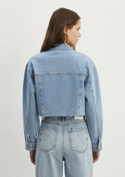 Brenda 90lar Indigo Mavisi Jean Ceket фото 3