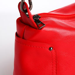 Сумка-саквояж на молнии, цвет красный - Simaland фото 5