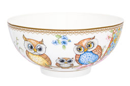 Салатник 15*15*7 см 700 мл Совушки NEW BONE CHINA