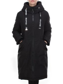 2238 BLACK Пальто женское зимнее AKIDSEFRS (200 гр. холлофайбера) - Fashion фото 2