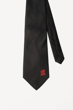 CORBATA 100%SEDA BORDADO WILLY CHAVARRIA X ZARA / Negro  фото 3