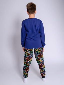 -10%! Пижама для мальчика 92224 т.синий/цветные буквы 870 Lets go - Let's go фото 2