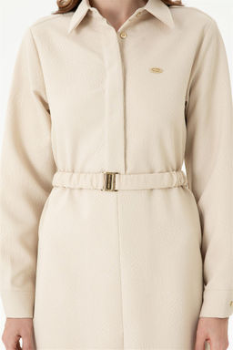 U. S. Polo Assn Женское кремовое тканое платье - U.s. polo assn фото 6