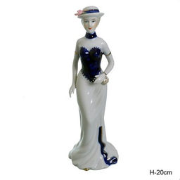 Статуэтка Дама в шляпке 20 см / XH-068G /уп 50/